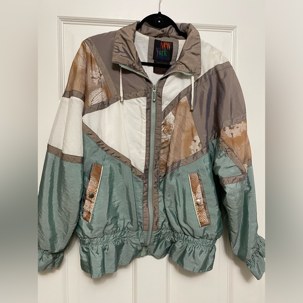 Vintage Color Block Windbreaker